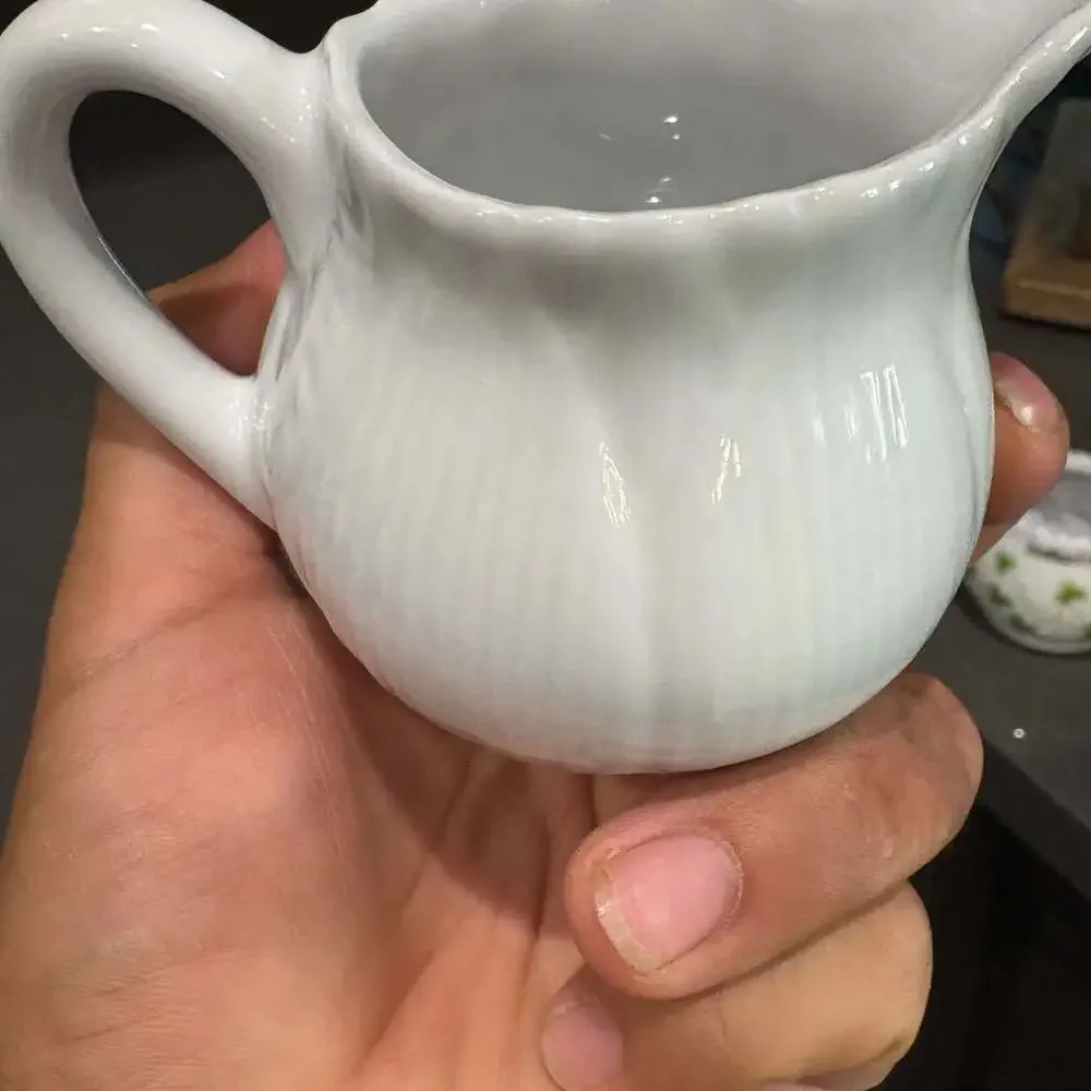 Vintage Ireland Shamrock Pattern Porcelain Creamer and Sugar Bowl Set